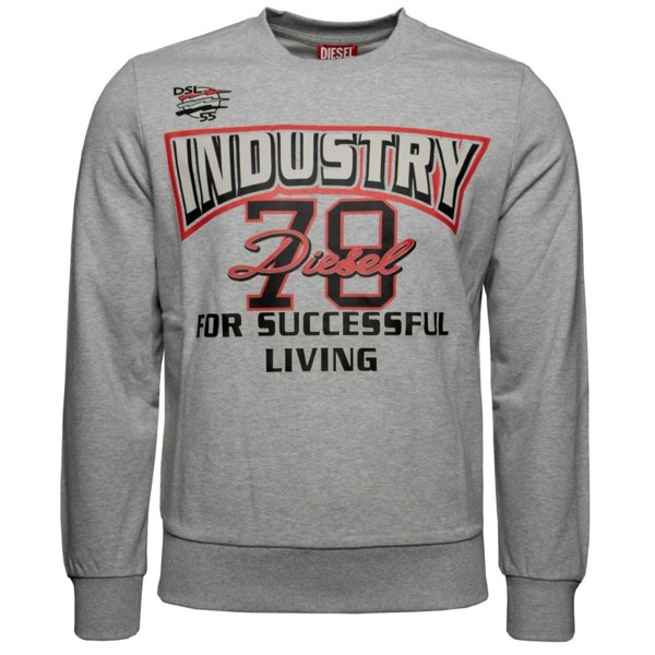 Diesel Industry 78 Logo Grey Sweatshirt