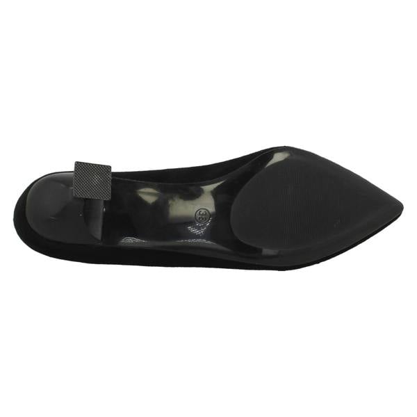 Anne Michelle Ladies Anne Michelle Microfibre 6cm Heeled Court Shoes F90124