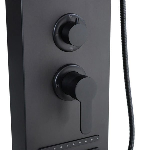 LED Lights Shower Panel 4 Function Wall Mount Shower System Bathroom Shower Living and Home