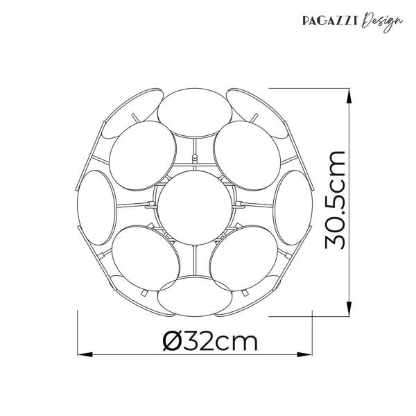 Pagazzi Lighting Skye 30Cm Sputnik Ball Easy-Fit Pendant