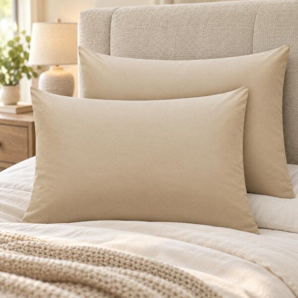 Night Zone Microfibre Pillowcases Pair – Soft Touch Hypoallergenic Easy Care Bed Linen