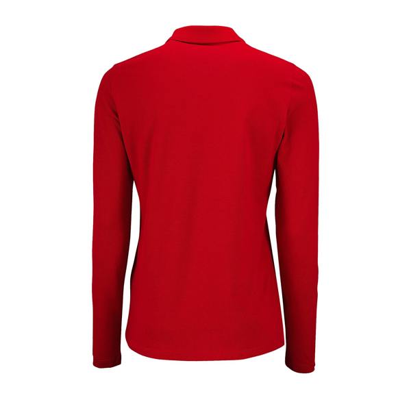 SOLS Womens/Ladies Perfect Long Sleeve Pique Polo Shirt - Red