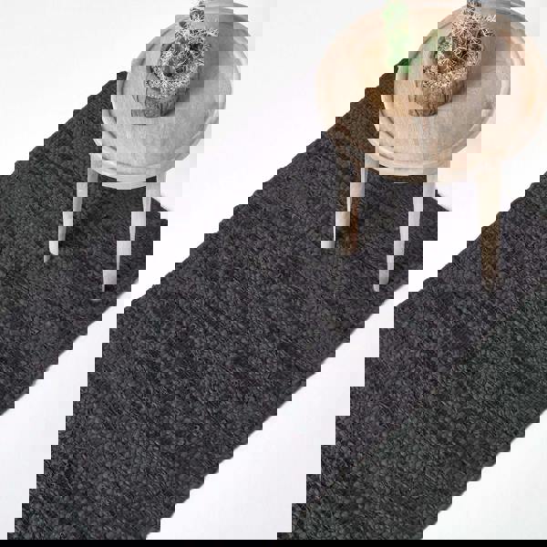 HOMESCAPES Denver Leather Woven Rug