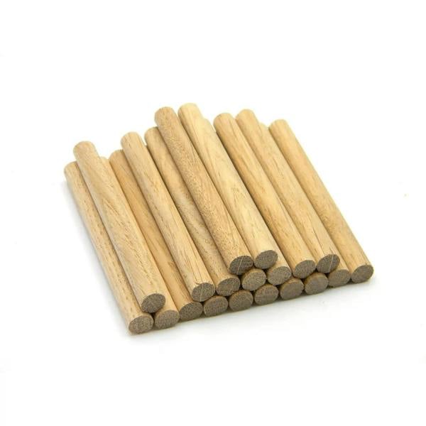 Premium Quality European Oak Dowel 100mm Long (9.5mm - Pack of 20)