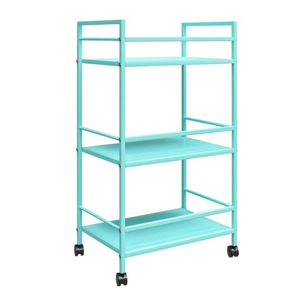 Dorel Home Novogratz Cache Metal Rolling Cart Mint