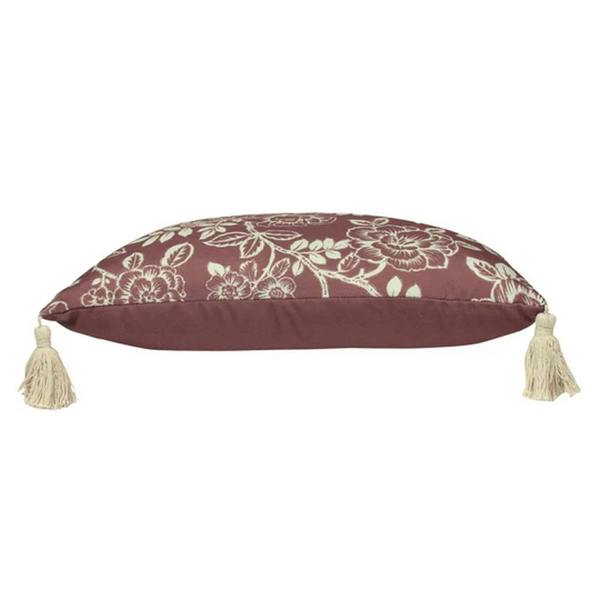 Paoletti Somerton Floral Cushion Cover - Mulberry - 