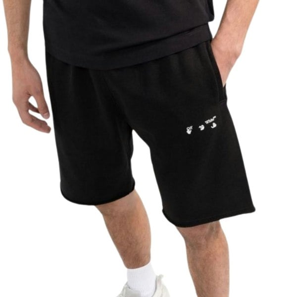 Off-White OW Logo Black Sweat Shorts