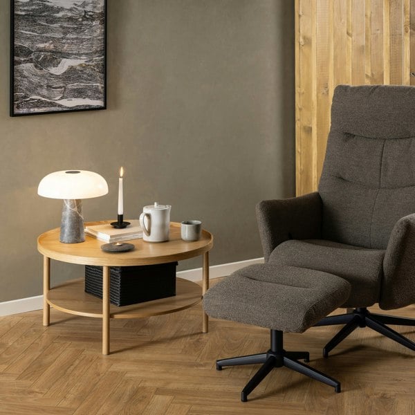 Furniture To Go Banbury Round Coffee Table in Oak 80x42cm