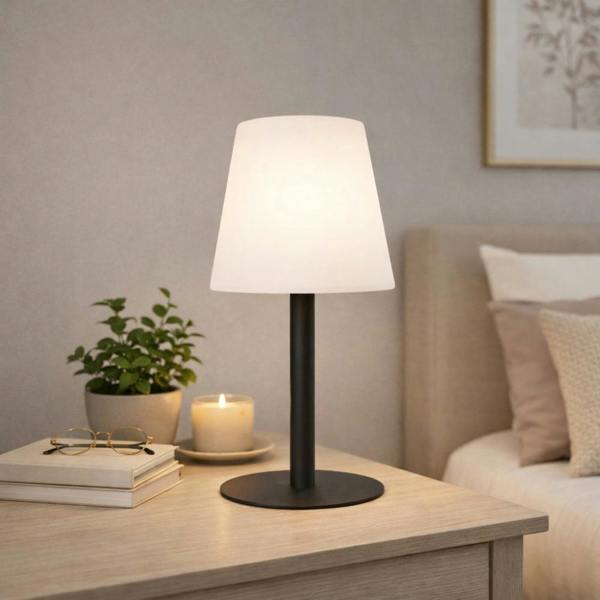 Pagazzi Lighting Preston Black LED Rechargeable Table Lamp