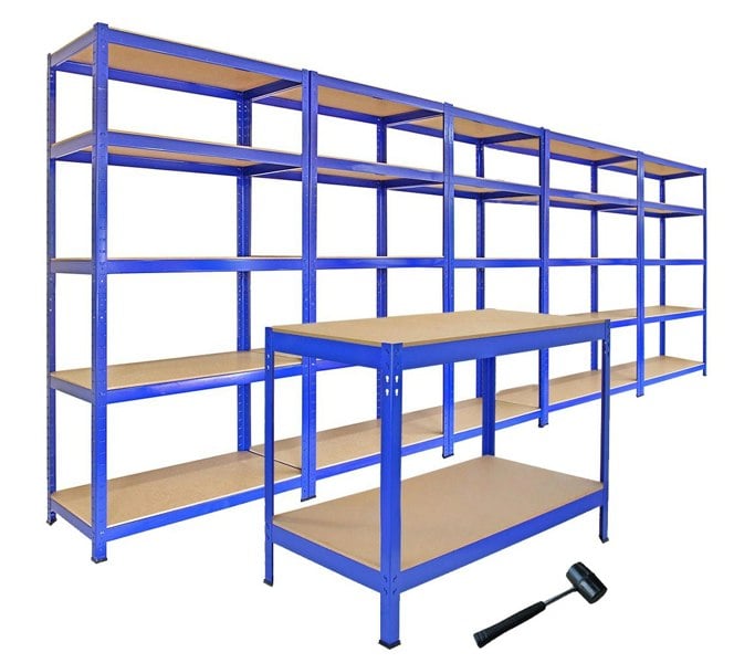 Monster Racking Racking Bundle - Bargain Busting - Boltless 5 Tier Garage Shelves