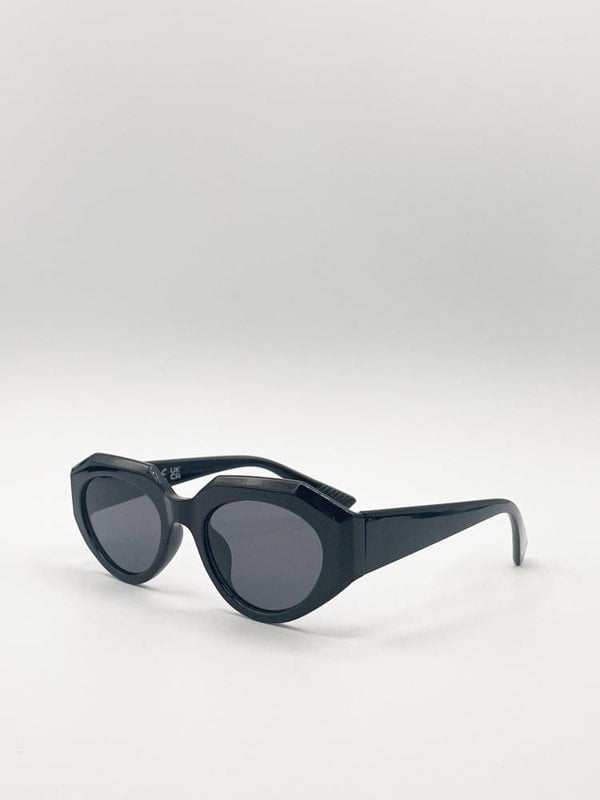 SVNX Structured angular frame cat eye sunglasses