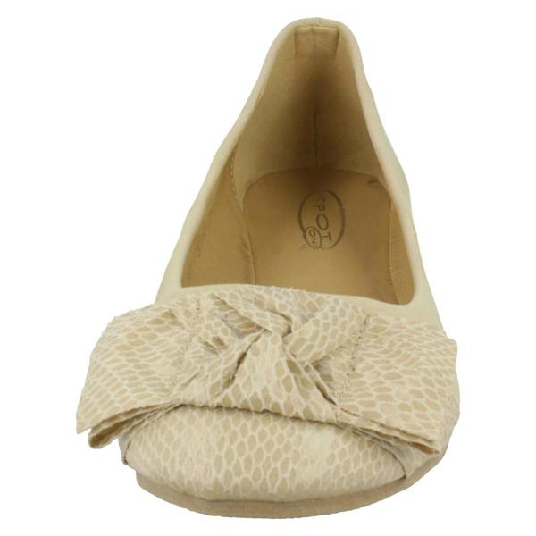 Spot On Ladies Spot On Bow Detail Flats