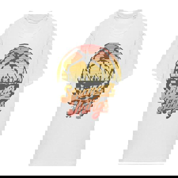 Stranger Things Womens/Ladies 80s Sunset Group Mind Flayer T-Shirt - White - 