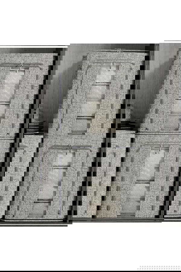 Living and Home 100L Metal Frame Foldable Fabric Storage Box Clothes Organizer with Windows