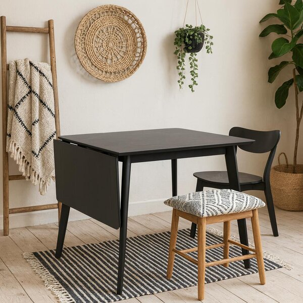 Wyld Haus Saffron Extending Black Wooden Dining Table