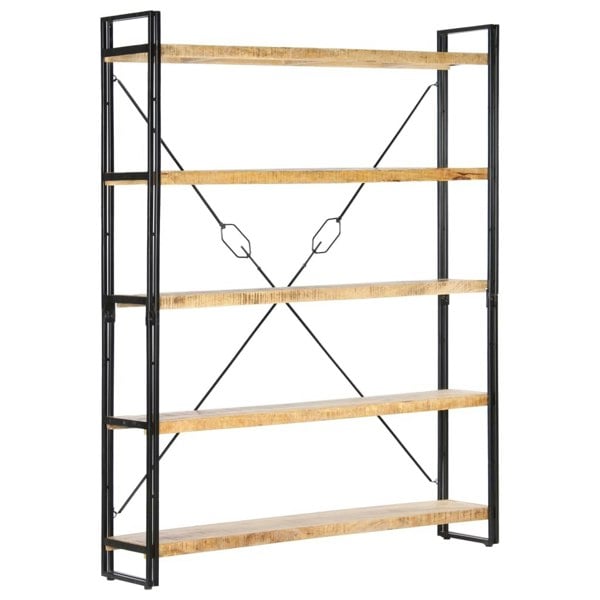 Berkfield 5-Tier Bookcase 140x30x180 cm Solid Mango Wood