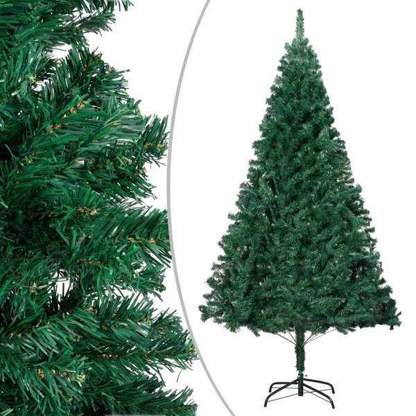 Berkfield Artificial Christmas Tree with Thick Branches Green 210 cm PVC