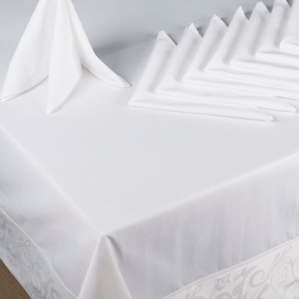 Cotton and Olive Elegance Tablecloth and Napkin Set