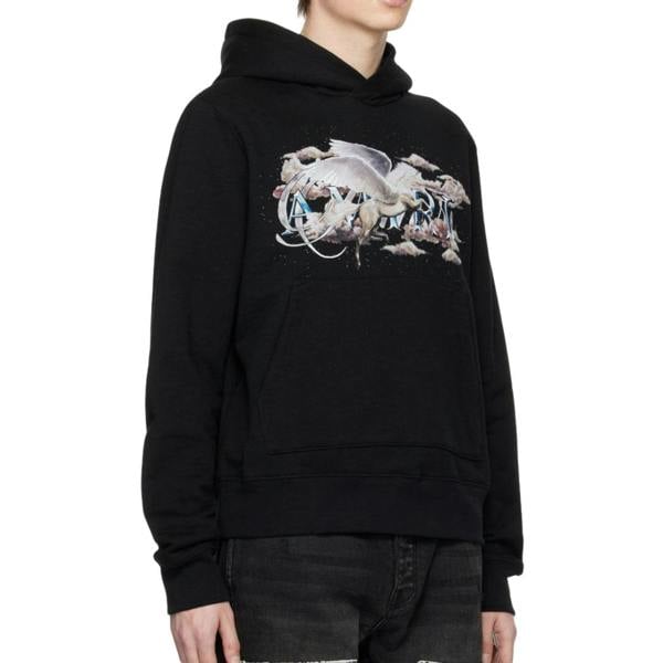 Amiri Pegasus Script Hoodie Black