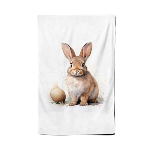 Warren Reed A Watercolour Easter Bunny Tea Towel