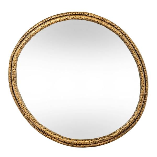 Nahla Small Mirror With Dimpled Frame