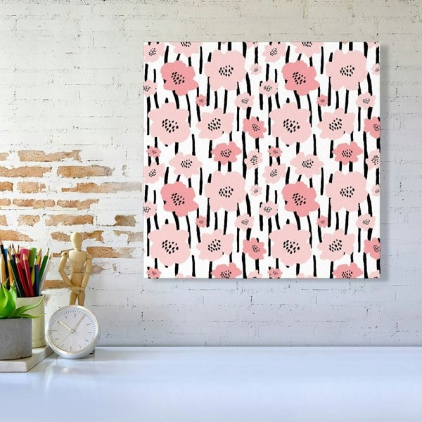 Warren Reed Pastel Pink Flowers Canvas