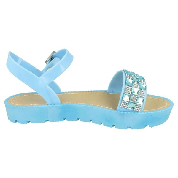 Savannah Ladies Savannah Diamante and Jewel Trim Flat Mules