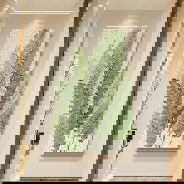 Rit Concept Green Leaves Framed Wall Art Print Multiple Size