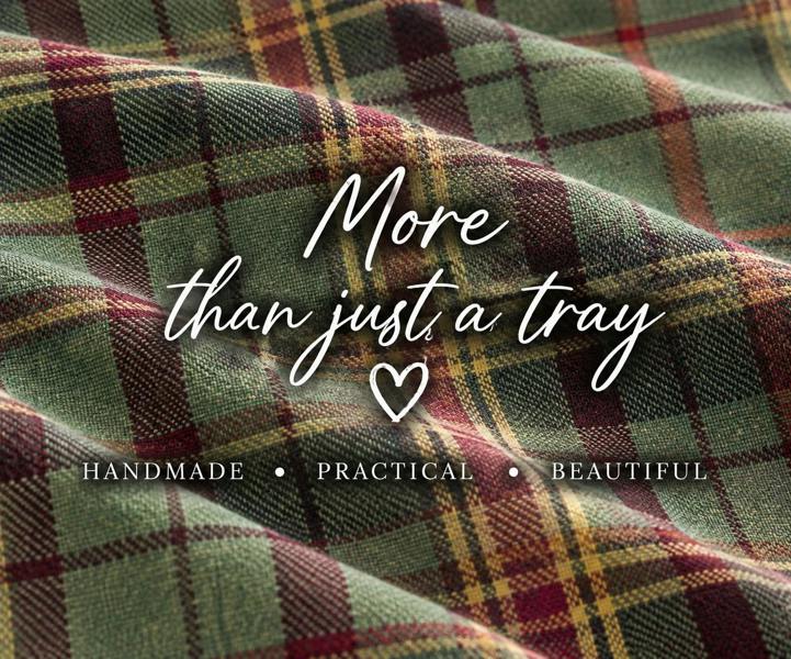 Made in the Mill LIMITED EDITION! Luxury Brittany Tweed Lap Tray with Cushioned Bean Bag Base and Chrome Frame