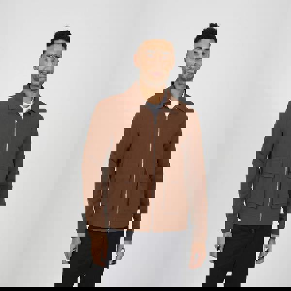 Brave Soul Tan Patch Pocket Harrington Jacket - Tan Image 1