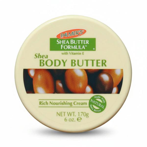 Palmer's Shea Butter Formula body butter container on a white background