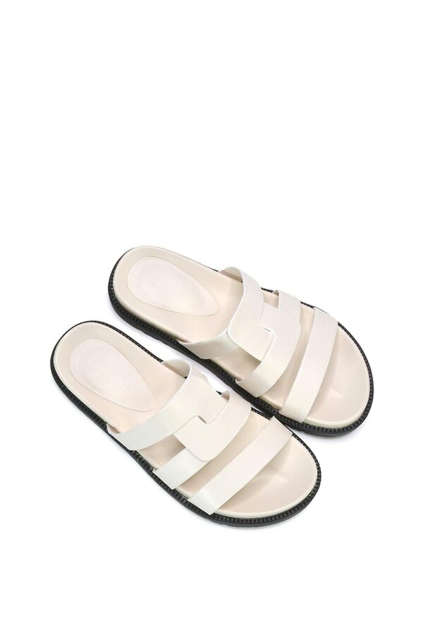 XY LONDON Flat Slider Sandals With Comfortable Footbed