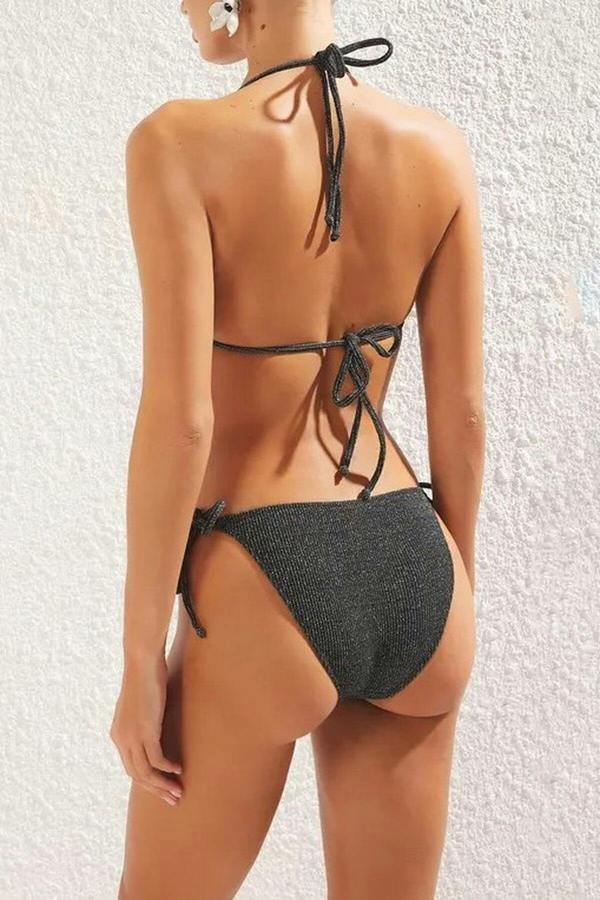 WOVCOR Triangle-Shaped Brazilian Low-Waist Bikini Set with Accessories