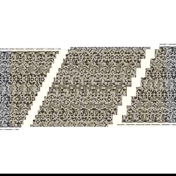 WFS6015 - Antique French Floral Tiles Floor Stickers 120cm x 60 cm