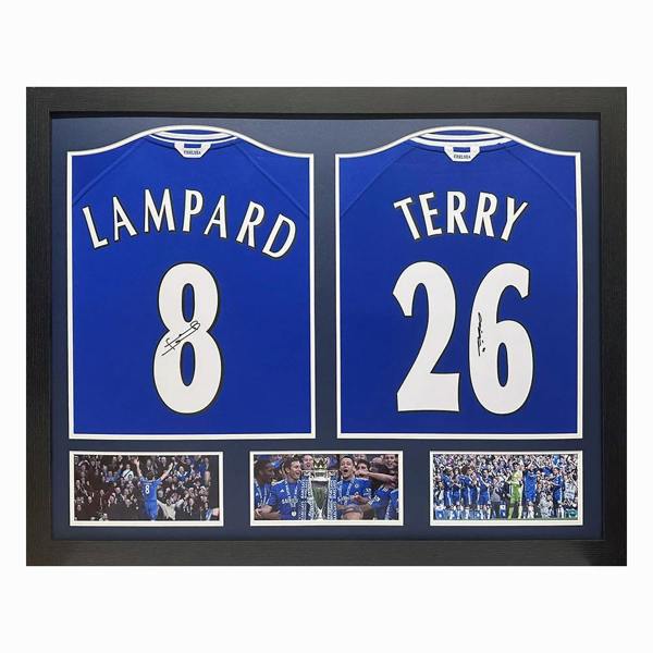 Unbranded Frank Lampard & John Terry double signed framed shirt display
