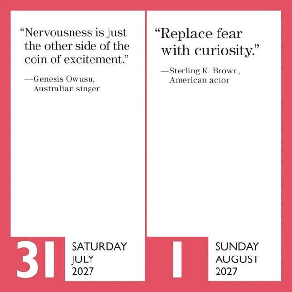 Keep Calm And Carry On Desk Calendar 2027, Desk Calendars, Day To View, Humour, Gift