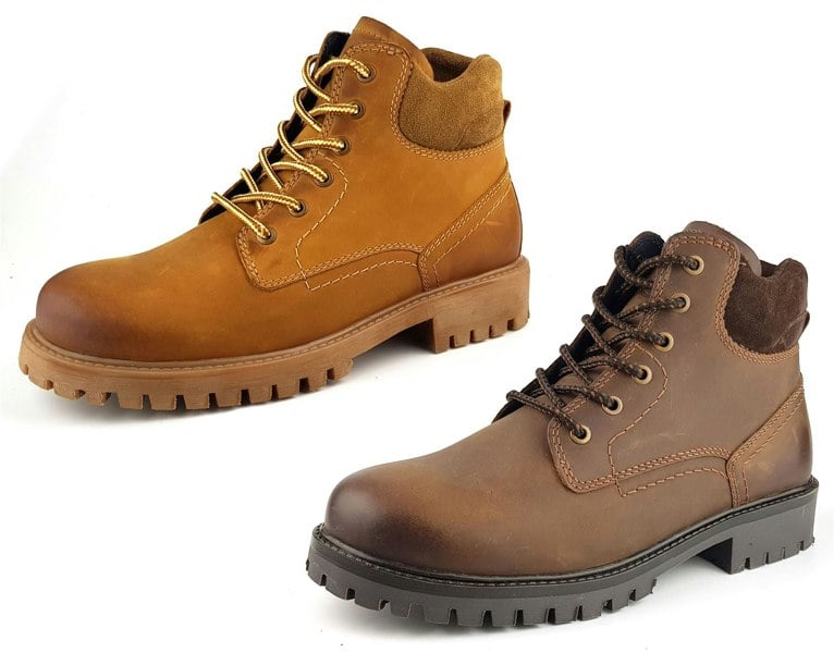 Frank James Bisley Mens Leather Lace Up Yuma Commando Casual Boots