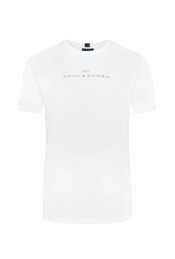 Paul & Shark Cotton T-Shirt with Printed Centre Logo T-Shirt
