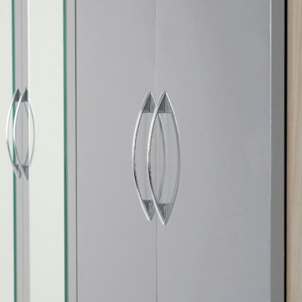 Seconique Nevada 4 Door 2 Drawer Mirrored Wardrobe