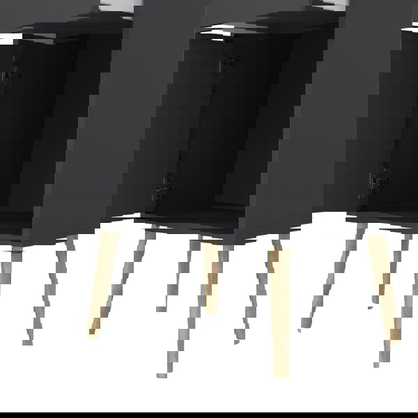 Furniture To Go Cumbria Nightstand 1 Door + 1 Drawer Dark Grey