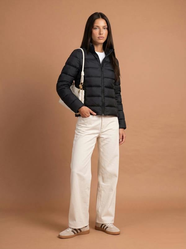 Urban Bliss Compact Puffer Jacket Black