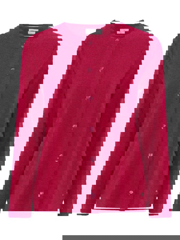 PennyPlain Long Sleeve Cardigan - Berry