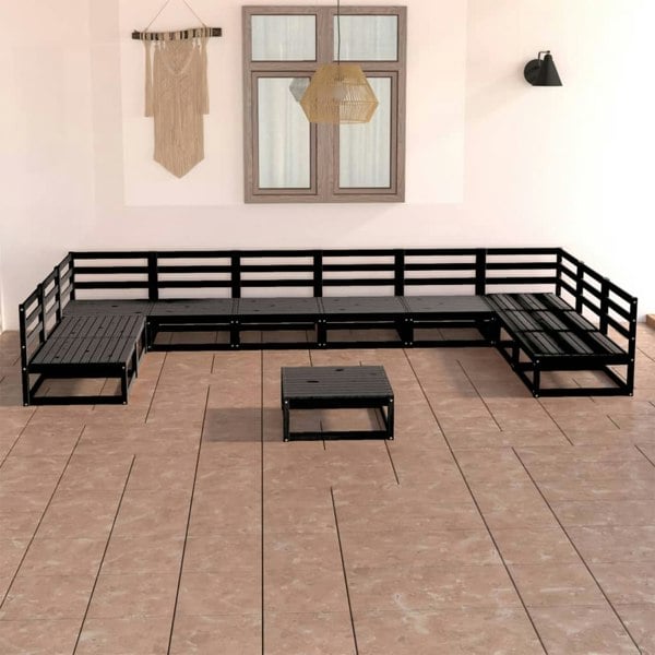 Berkfield 11 Piece Garden Lounge Set Solid Pinewood