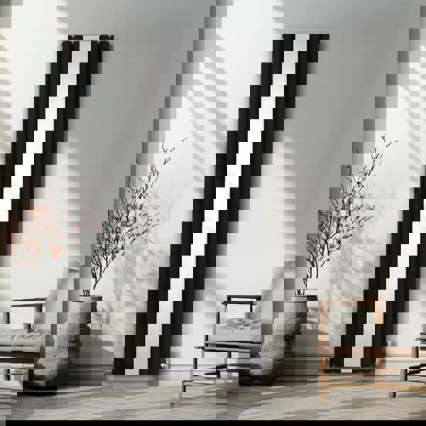 Monstershop Oval Mirror Radiator - 1800mm x 500mm - Black