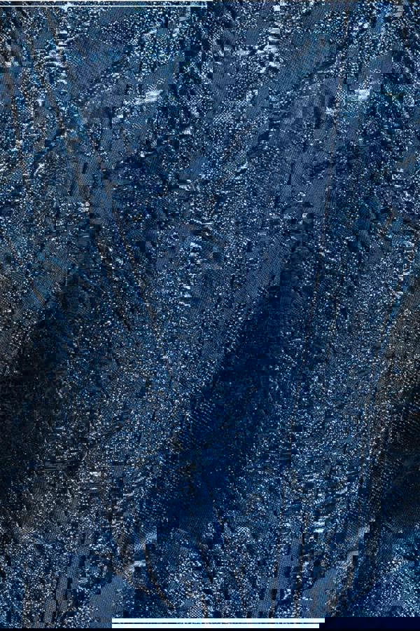 Corset Balloon Skirt Lace Up Back Mini Dress - Navy Blue DR4778