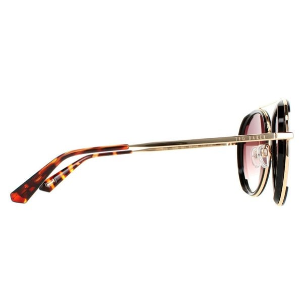 Ted Baker Sunglasses TB1638 Gaia 001 Black Gold Brown Gradient