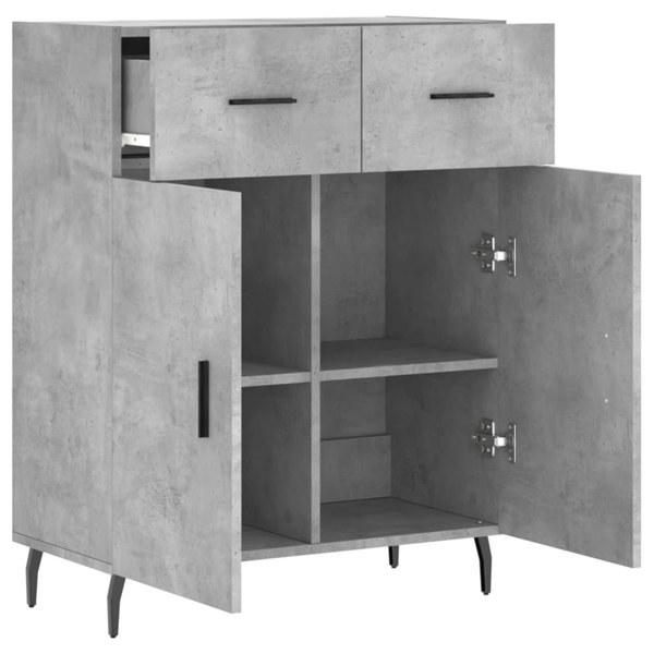 Berkfield Sideboard Concrete Grey 69.5x34x90 cm Engineered Wood