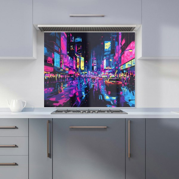 Warren Reed Time Square New York Digital Art Glass Kitchen Splashback -  00027