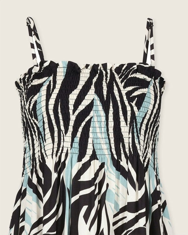 Zuri Multicolour Zebra Twirl Print Multifunctional Maxi Skirt- image 5