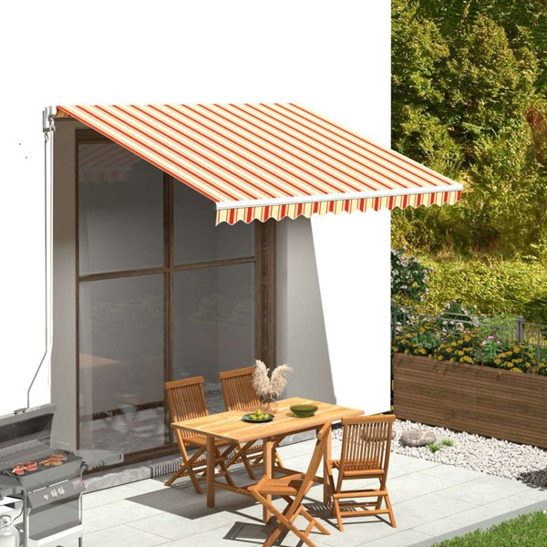 Berkfield Replacement Fabric for Awning Yellow and Orange 3.5x2.5 m